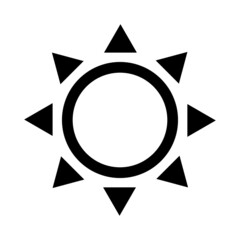 Black Sun icon. Vector and illustration symbol.