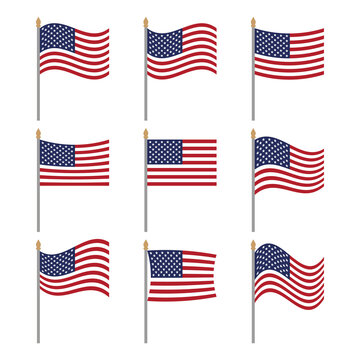Original American flag set, The Fourth of July