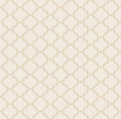 Fototapeta premium Arabic seamless pattern grid lantern shapes tiles.