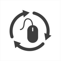 Mouse icon vector. click icon vector. pointer icon vector.