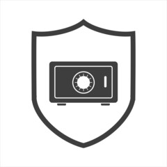 safe for money icon on a white background