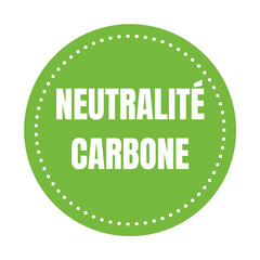 Carbon neutral symbol icon called neutralité carbone in french language