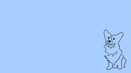 wallpaper  colorful dog minimalist scribble cute