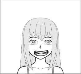 Anime Girl Face  (My drawn)