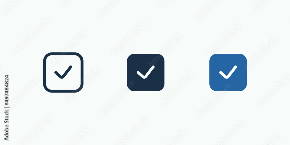 Poster check mark vector icon isolated. vector illustration style is flat iconic symbol. designed for web a