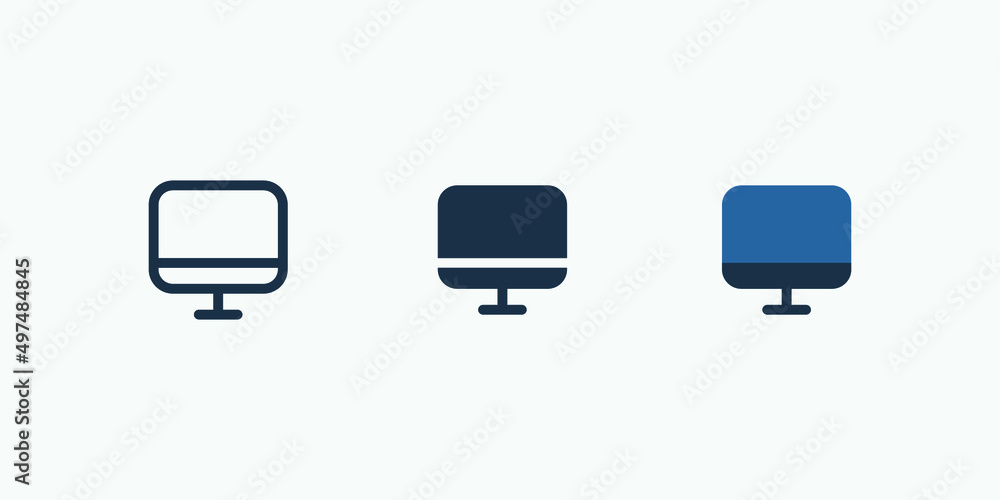 Poster monitor vector icon isolated. vector illustration style is flat iconic symbol. designed for web and 