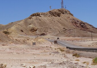 Hiking in mountains near Eilat, South Israel