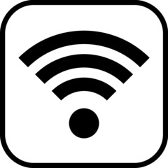Podcast, RSS or wi-fi symbol. Vector wifi hotspot icon or sign