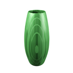 3D rendering isolated green texture of vase in white background