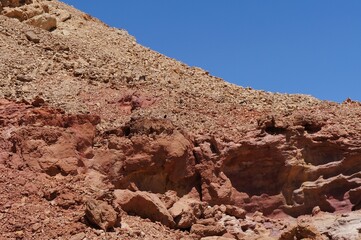 Hiking in mountains near Eilat, South Israel
