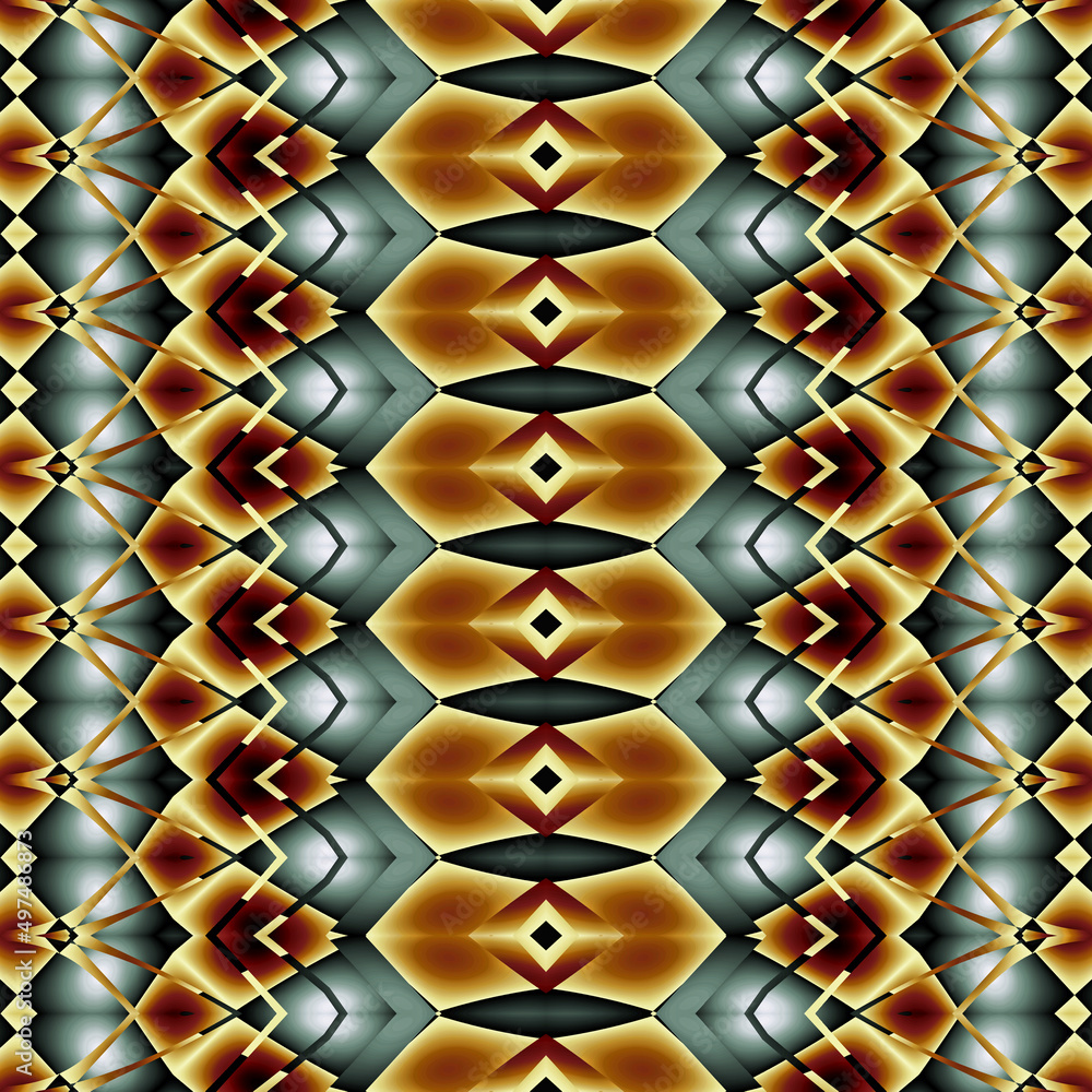 Wall mural 3d effect - abstract geometric pattern