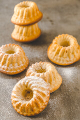 Homemade delicious mini bundt cakes (muffins)