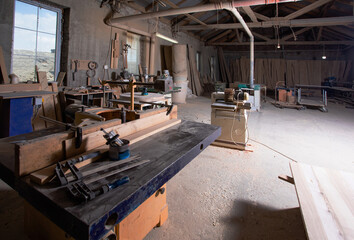 Modern carpentry shop for the manufacture wooden furniture