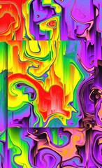 3d fractal illustration. Abstract fractal in bright and colorful color. Abstract forms.