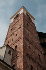 Fototapeta na wymiar 2022 March - historic buildings and architectural element in the city of Novara - Italy Piedmont