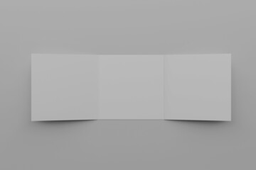 Square tri-fold brochure mockup