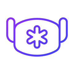 Face Mask Healthcare Medical, vector graphic Illustration Icon.