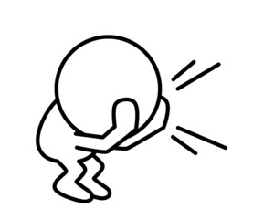 It is an illustration illustration of a two-headed white person cheering.