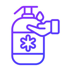 Obraz premium Hand Sanitizer Healthcare Medical, vector graphic Illustration Icon.