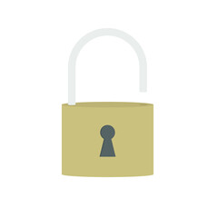 Square Padlock was unlocked illustration vector 