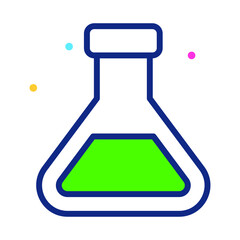 Flask Healthcare Medical, vector graphic Illustration Icon.