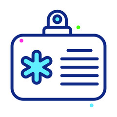 Identification Card Healthcare Medical, vector graphic Illustration Icon.
