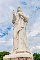 Fototapeta premium The Christ of Havana overlooking the bay in Havana, Cuba