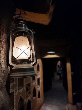 old lantern on the wall