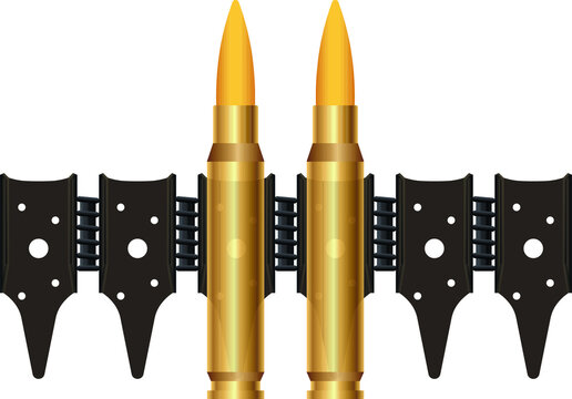 cartridge belt with two rounds of caliber 7.62