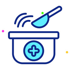 Steaming Healthcare Medical, vector graphic Illustration Icon.