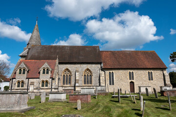 Fototapeta na wymiar St Peters church Titchfield England the oldest church in Hampshire