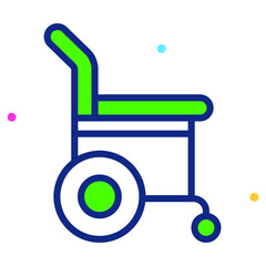 Wheel Chair Healthcare Medical, vector graphic Illustration Icon.