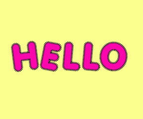 Hello text speech vector isolated template. Sound effect bang icon
