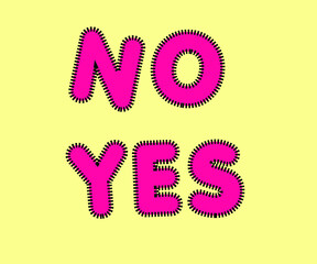 No yes text vector isolated template. Sound effect bang icon