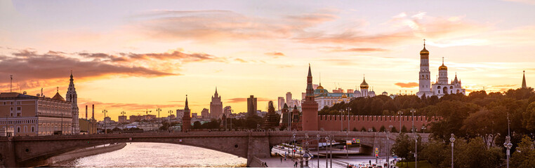 Red Moscow at sunset. No war concept. © Elina Leonova
