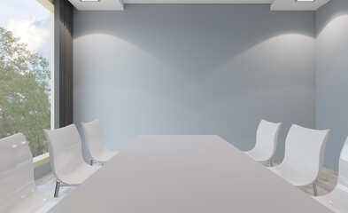 Modern meeting room. 3D rendering.