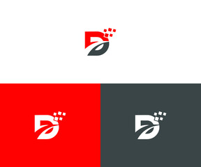 Digital technology logo  Letter D initial logo design