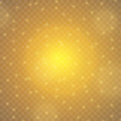 Vector glowing stars, lights and sparkles. Strong effect of light and dust. Festive background, new year. Transparent effects