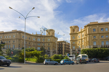 Piazza Giulio Cesare near main raiway station in Palermo 