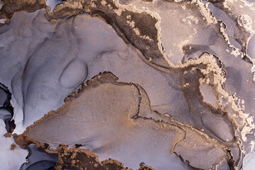 Modern hand painted artwork of abstract transparent alcohol ink background. Art for design