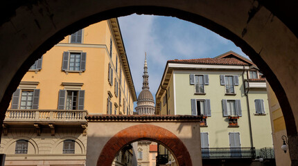 2022 march -Tower of Basilica of San Gaudenzio in Novara city, Piedmont, Italy. - 497507454