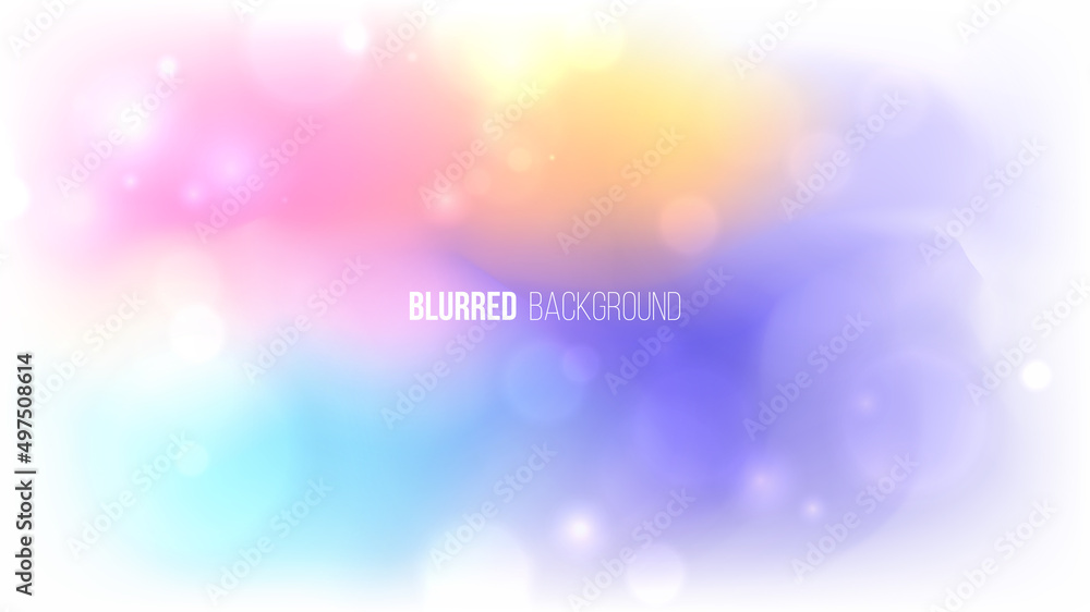 Poster blurred background with bokeh effect and light color gradient. shiny banner for your creative graphi