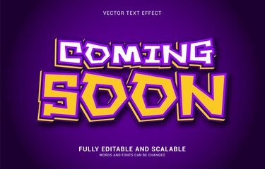 editable text effect, Coming Soon style