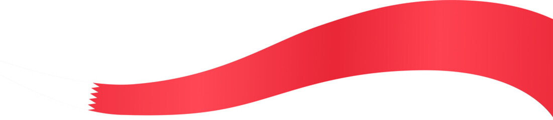Bahrain flag wave  isolated  on png or transparent background,Symbol Bahrain,template for banner,card,advertising ,promote,and business matching country poster, vector illustration
