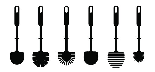 Toilet brush icon or pictogram for toilets. Vector wc symbol. Restroom or bathroom pictogram. Toilets, cleaning. Please keep toilet clean. cleanup.