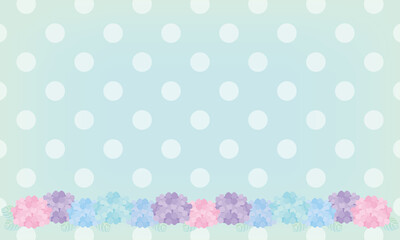 2022-170アジサイとドットの背景