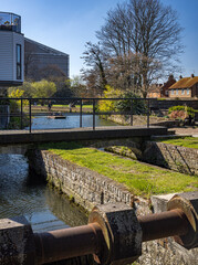 Bridge across the River Stour, Canterbury, Kent, England