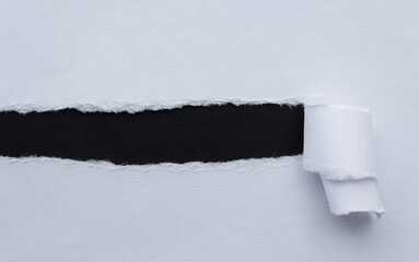 wallpaper made of white paper with a strip of black cardboard