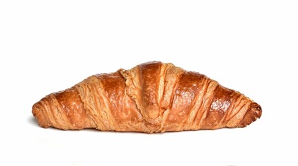Butter Bread Croissant Isolated White Background