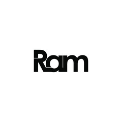 ram letter original monogram logo design